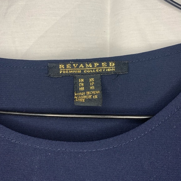 Navy Blue Blouse from Revamped in XS - Picture 2 of 2